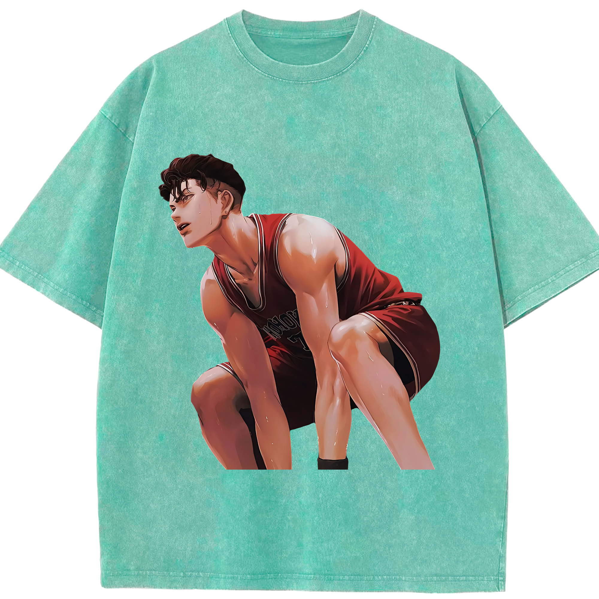 （画像用） SLAM DUNK／スラムダンク 綿100% ヴィンテージ風 半袖Tシャツ（フロントプリント）